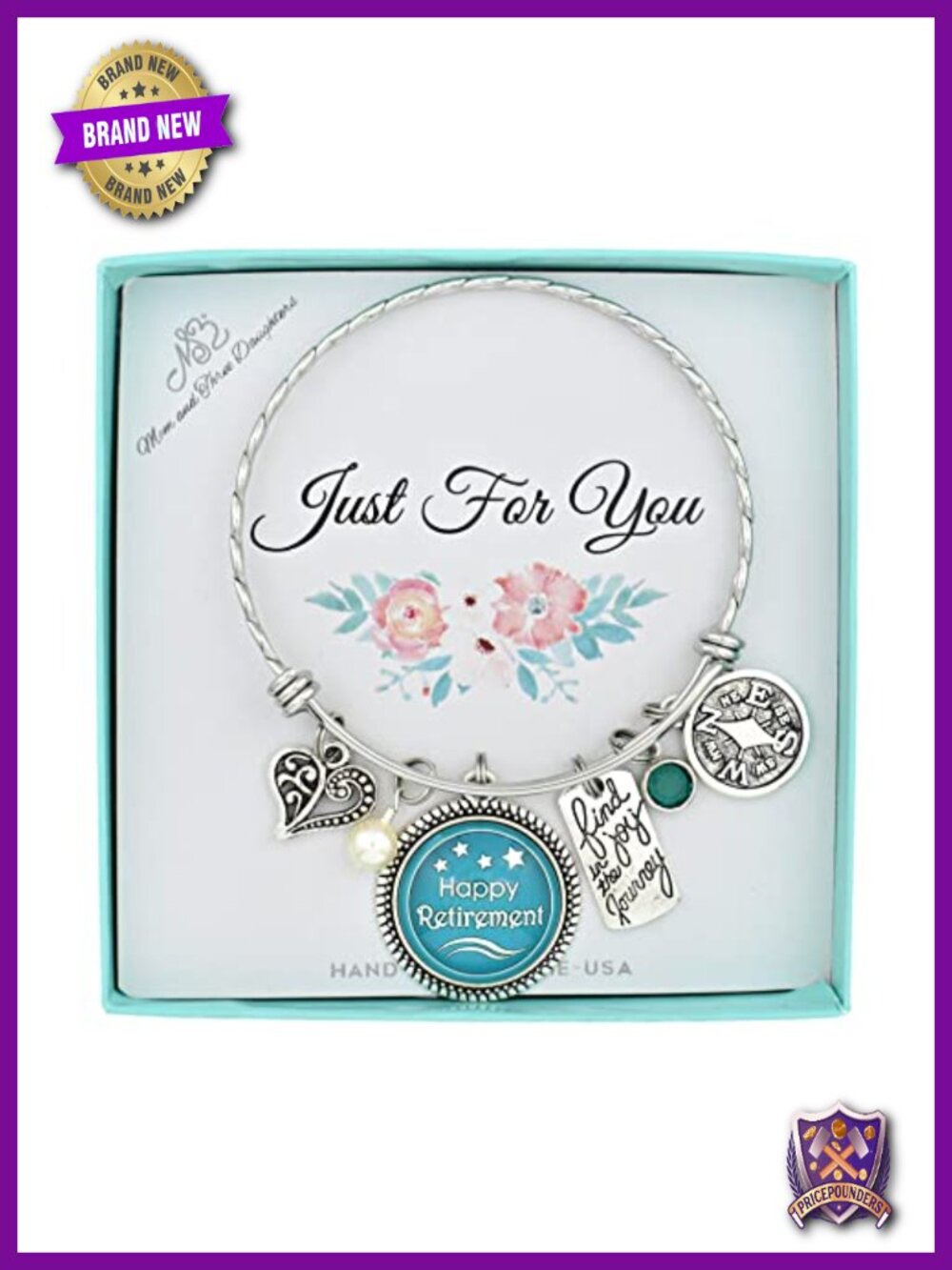 Happy Retirement Adjustable Bangle Bracelet Stainless Steel